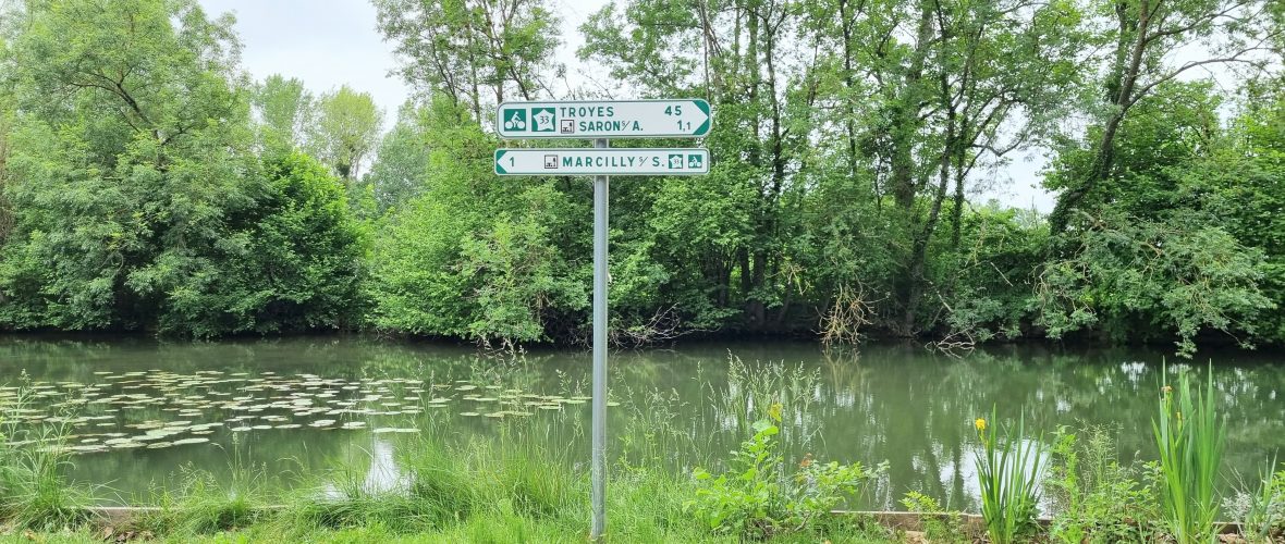 Signalétique voie verte Troyes